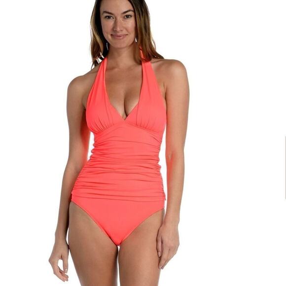 LA BLANCA ISLAND GODDESS NWT ONE PIECE ISLAND GODDESS‎ SWIMSUIT SIZE 10 - Picture 1 of 8